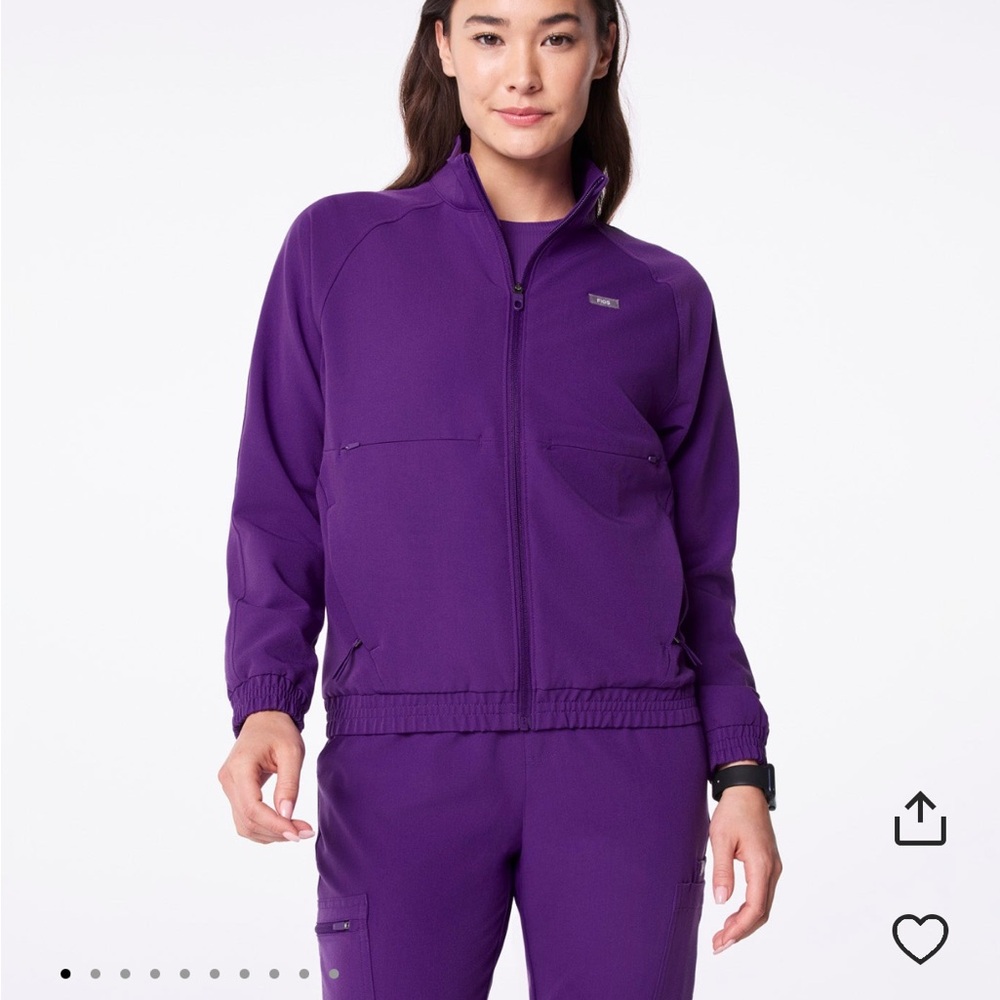 FIGS digital grape Sydney scrub jacket